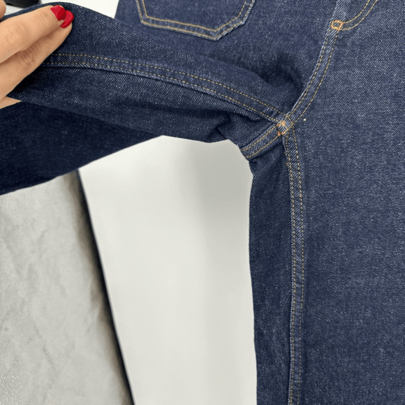 & Other Stories Women’s High Rise Wide Leg Jeans Size 12 Dark Wash Denim Pockets - Picture 10 of 13